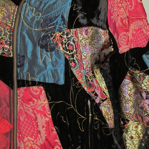 Velvet Patchwork Jacket - Picture 2 of 4
